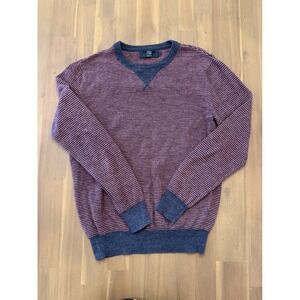 J Crew Striped Long Sleeve Sweater Burgundy Navy Blue Cotton Size‎ Small